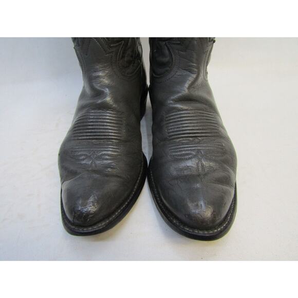 Gold Label TONY LAMA Mens Size 9 D Gray Leather Cowboy Western Boots